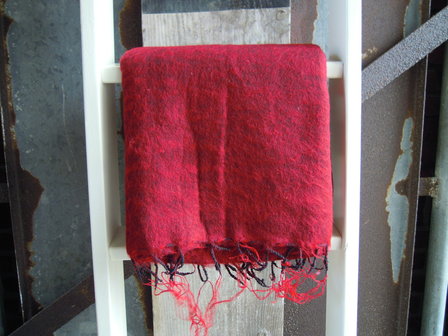 Yak sjaal rood / zwart