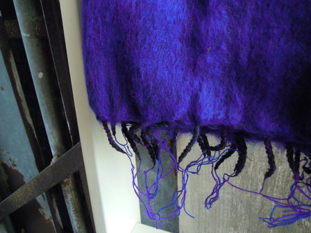 Yak sjaal paars / blauw