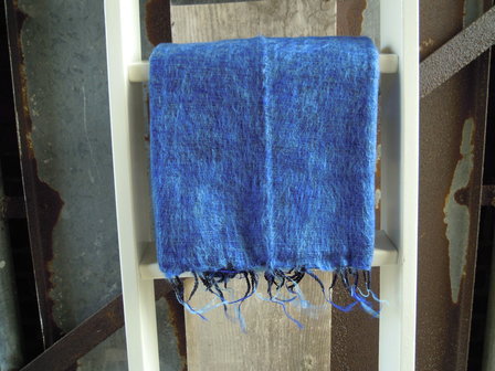 Yak sjaal blauw / licht blauw