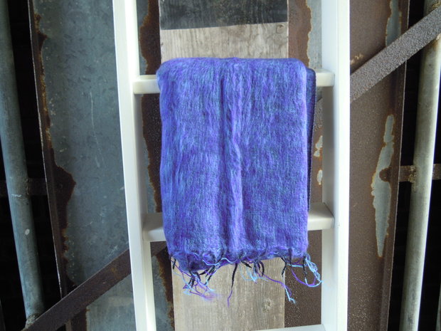 Yak sjaal paars / lichtblauw