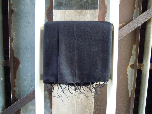Yak sjaal zwart / zwart van fijne yak wol
