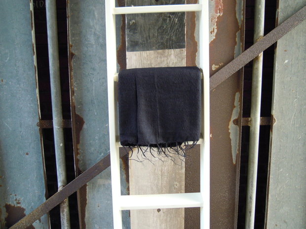 Yak sjaal zwart / zwart van fijne yak wol
