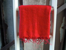 Yak sjaal rood / rood van fijne yak wol